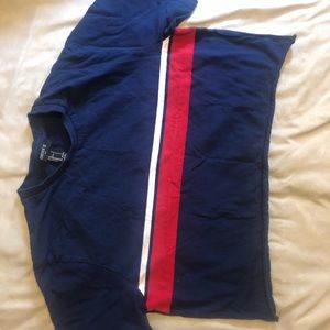 Blue crop top